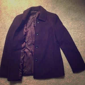 Wool blended short peacoat
